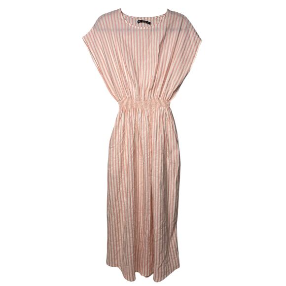 Cecliia Sorensen Midi Dress Striped Pockets Sustainable Women's Small? Boho - Picture 1 of 6